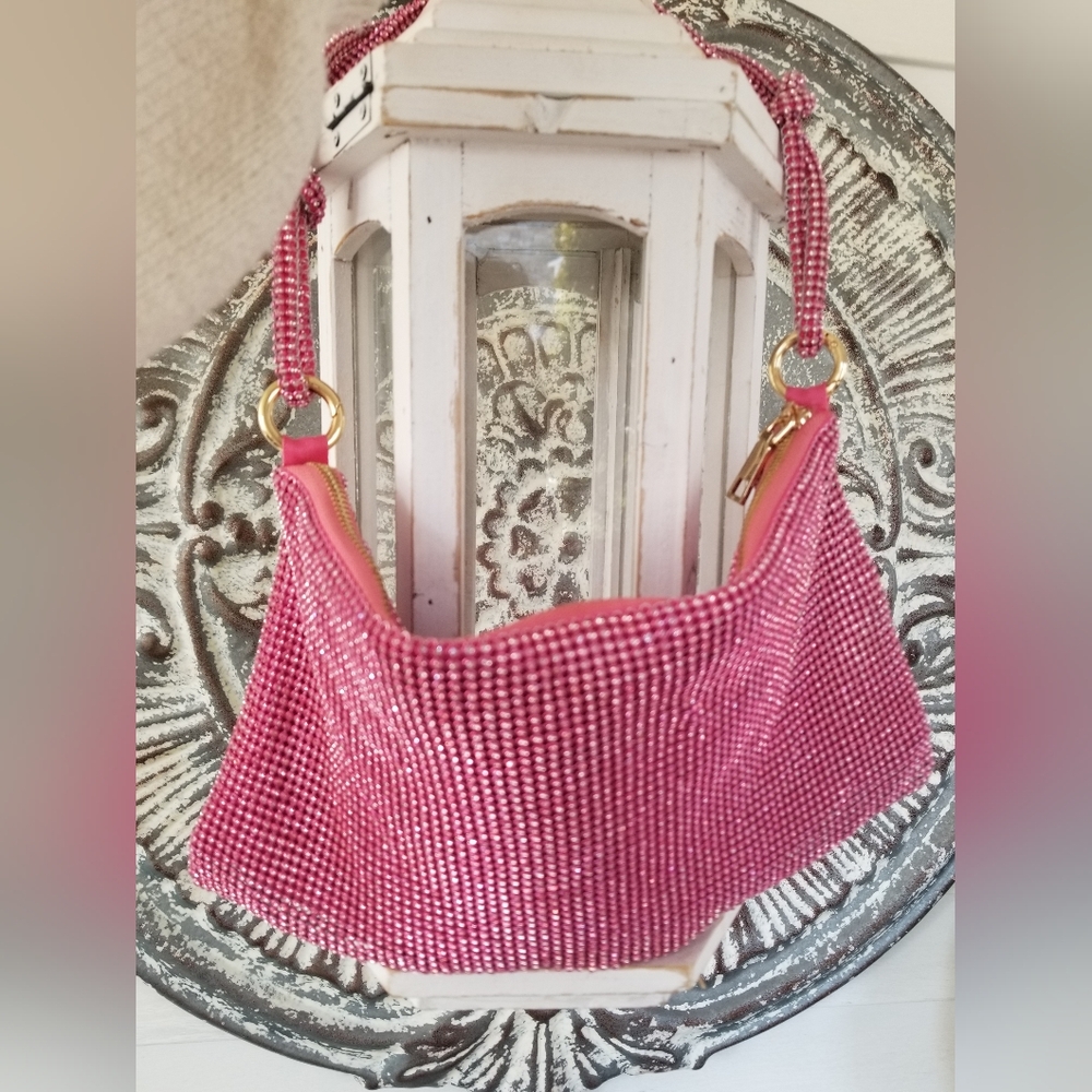 Always Shine Pink Crystal Rhinestone Bag - Picture 4 of 7